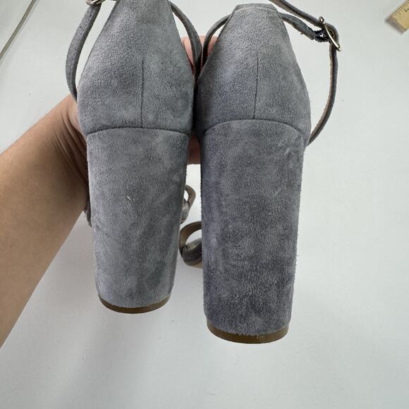 Steve Madden Shoes Womens Size 7.5M Blue Carrson Suede Block Heel Sandal Dressy‎ - Picture 6 of 11